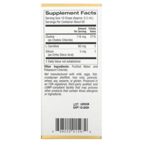 California Gold Nutrition Choline Silica Complex 1 fl oz (30 ml) 3 Thực phẩm bổ sung California Gold Nutrition Choline Silica Complex 1 fl oz (30 ml) 898220015979