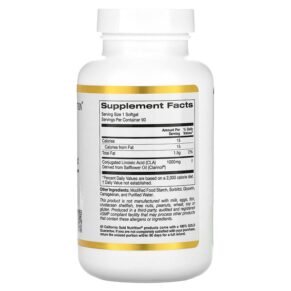Thực phẩm bổ sung California Gold Nutrition CLA Conjugated Linoleic Acid 1.000 mg 90 Softgels 898220012640