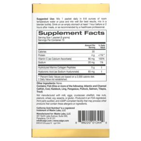 California Gold Nutrition CollagenUP Hydrolyzed Marine Collagen Peptides with Hyaluronic Acid and Vitamin C Unflavored 10 Packets 0.18 oz (5.16 g) Each 3 Thực phẩm bổ sung California Gold Nutrition CollagenUP Hydrolyzed Marine Collagen Peptides with Hyaluronic Acid and Vitamin C Unflavored 10 Packets 0.18 oz (5.16 g) Each 898220013449
