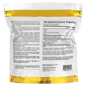 Thực phẩm bổ sung California Gold Nutrition CollagenUP Hydrolyzed Marine Collagen Peptides with Hyaluronic Acid and Vitamin C Unflavored 16.37 oz (464 g) 898220010325