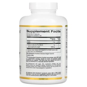 Thực phẩm bổ sung California Gold Nutrition Colostrum 240 Veggie Capsules 898220009138