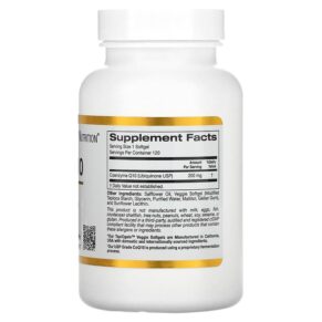 Thực phẩm bổ sung California Gold Nutrition CoQ10 200 mg 120 Veggie Softgels 898220012749