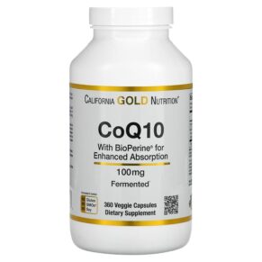 Thực phẩm chức năng California Gold Nutrition CoQ10 USP with Bioperine 100 mg 360 Veggie Capsules 898220014293