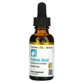 Thực phẩm chức năng California Gold Nutrition Folinic Acid Alcohol Free 1 fl oz (30 ml) 898220008544