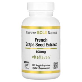 Thực phẩm chức năng California Gold Nutrition French Grape Seed Extract Vitaflavan 100 mg 120 Veggie Capsules 898220011940