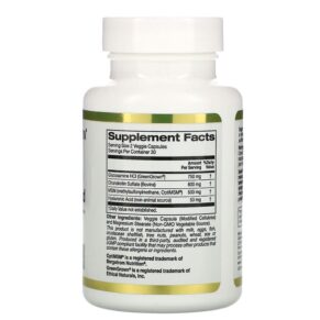 Thực phẩm bổ sung California Gold Nutrition Glucosamine Chondroitin MSM plus Hyaluronic Acid 60 Veggie Capsules 898220014705