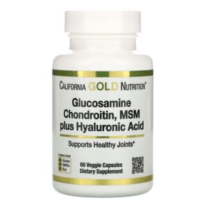 Thực phẩm chức năng California Gold Nutrition Glucosamine Chondroitin MSM plus Hyaluronic Acid 60 Veggie Capsules 898220014705