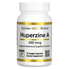 Thực phẩm chức năng California Gold Nutrition Huperzine A 250 mcg 30 Veggie Capsules 898220021673