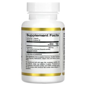Thực phẩm bổ sung California Gold Nutrition Huperzine A 250 mcg 90 Veggie Capsules 898220021680