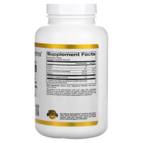 Thực phẩm bổ sung California Gold Nutrition Hydrolyzed Collagen Peptides + Vitamin C Type I & III 250 Tablets 898220011780