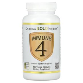 Thực phẩm chức năng California Gold Nutrition Immune 4 Immune System Support 180 Veggie Capsules 898220018567