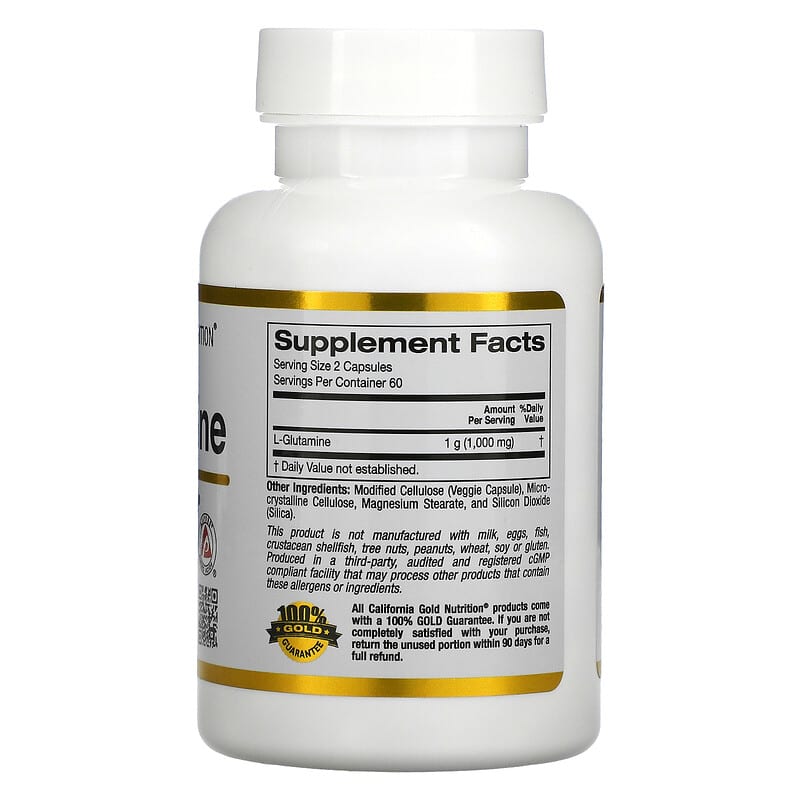 California Gold Nutrition L-Glutamine AjiPure 500 mg 120 Veggie Capsules 2 Thực phẩm bổ sung California Gold Nutrition L-Glutamine AjiPure 500 mg 120 Veggie Capsules 898220019236