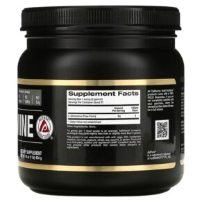 Thực phẩm bổ sung California Gold Nutrition L-Glutamine Powder AjiPure Gluten Free 16 oz (454 g) 898220010608