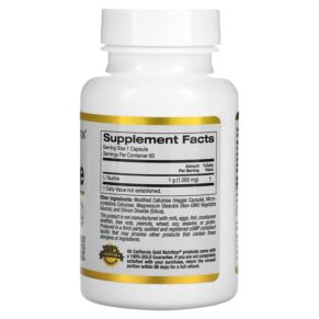 Thực phẩm bổ sung California Gold Nutrition L-Taurine 1.000 mg 60 Veggie Capsules 898220011339