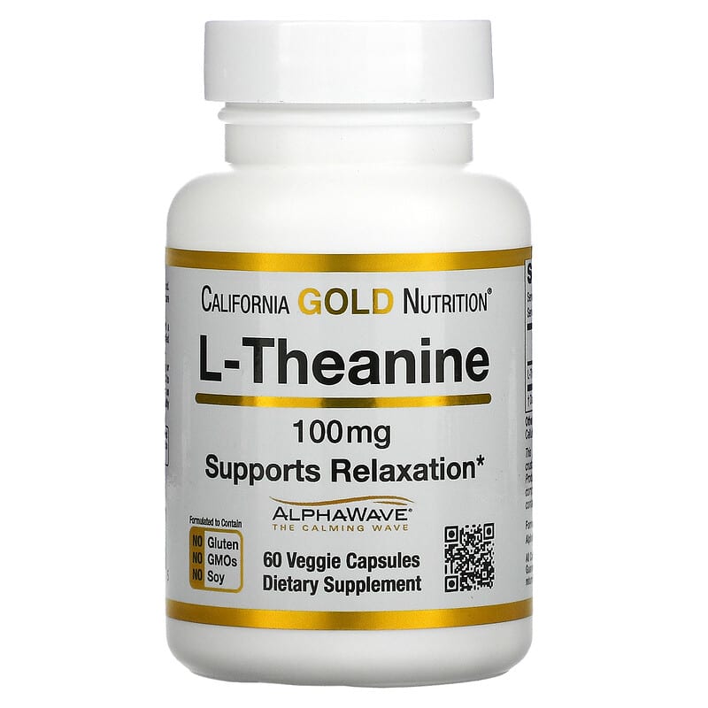 California Gold Nutrition L-Theanine Featuring AlphaWave 200 mg 60 Veggie Capsules 8 Thực phẩm chức năng California Gold Nutrition L-Theanine Featuring AlphaWave 200 mg 60 Veggie Capsules 898220012435