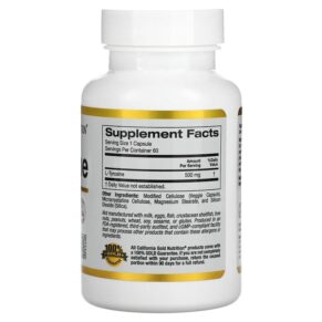 California Gold Nutrition L-Tyrosine AjiPure 500 mg 60 Veggie Capsules 3 Thực phẩm bổ sung California Gold Nutrition L-Tyrosine AjiPure 500 mg 60 Veggie Capsules 898220011353