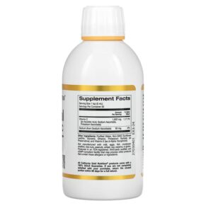 Thực phẩm bổ sung California Gold Nutrition Liposomal Liquid Vitamin C 1.000 mg 8.5 fl oz (250 ml) 898220018390