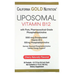 Thực phẩm chức năng California Gold Nutrition Liposomal Vitamin B12 30 Packets 0.17 fl oz (5 ml) Each 898220019823