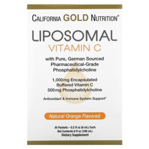 Thực phẩm chức năng California Gold Nutrition Liposomal Vitamin C 1.000 mg 30 Packets 0.2 oz (5.7 ml) Each 898220010721
