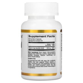 Thực phẩm bổ sung California Gold Nutrition Liposomal Vitamin C 250 mg 60 Veggie Capsules 898220018406