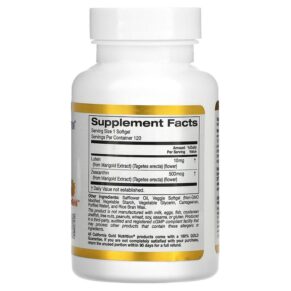 Thực phẩm bổ sung California Gold Nutrition Lutein with Zeaxanthin 10 mg 120 Veggie Softgels 898220011681