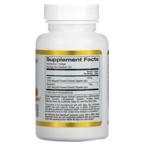 Thực phẩm bổ sung California Gold Nutrition Lutein with Zeaxanthin 20 mg 120 Veggie Softgels 898220014033