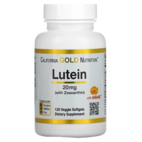 Thực phẩm chức năng California Gold Nutrition Lutein with Zeaxanthin 20 mg 120 Veggie Softgels 898220014033