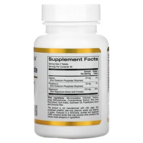 Thực phẩm bổ sung California Gold Nutrition Magnesium Chelate 210 mg 90 Tablets 898220012985