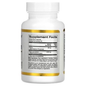 Thực phẩm bổ sung California Gold Nutrition Mastic Gum 500 mg Per Serving 60 Veggie Capsules 898220018376