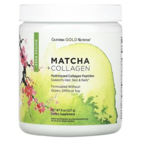 Thực phẩm chức năng California Gold Nutrition MATCHA ROAD Matcha + Collagen 8 oz (227 g) 898220021581