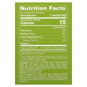Thực phẩm bổ sung California Gold Nutrition MATCHA ROAD Matcha + Vitamin C - Citrus Ginger 10 Count 898220021604