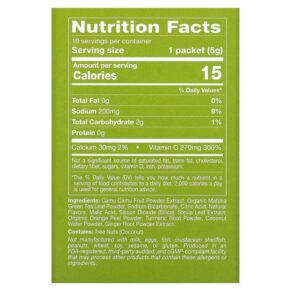 Thực phẩm bổ sung California Gold Nutrition MATCHA ROAD Matcha + Vitamin C - Dragon Fruit 10 Count 898220021598