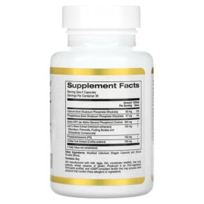 Thực phẩm bổ sung California Gold Nutrition MEM Boost Memory & Cognitive Support 60 Veggie Capsules 898220022236