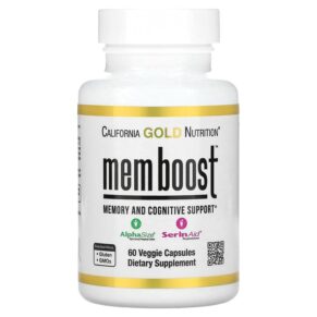 Thực phẩm chức năng California Gold Nutrition MEM Boost Memory & Cognitive Support 60 Veggie Capsules 898220022236