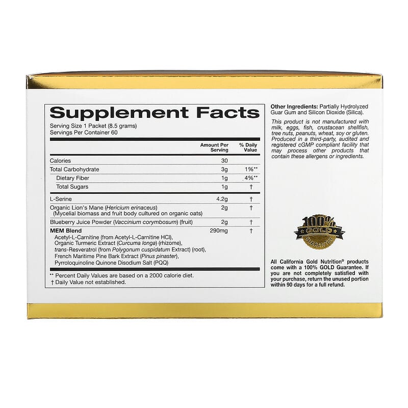 California Gold Nutrition MEM Food Memory & Cognitive Support 60 Packets 0.3 oz (8.5 g) Each 2 Thực phẩm bổ sung California Gold Nutrition MEM Food Memory & Cognitive Support 60 Packets 0.3 oz (8.5 g) Each 898220018932