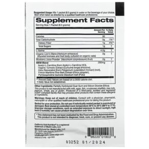 Thực phẩm bổ sung California Gold Nutrition MEM Food Memory & Cognitive Support Individual Packet 0.3 oz (8.5 g) 898220019038