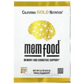 Thực phẩm chức năng California Gold Nutrition MEM Food Memory & Cognitive Support Individual Packet 0.3 oz (8.5 g) 898220019038