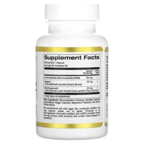 Thực phẩm bổ sung California Gold Nutrition NMN Flavonoid Complex 60 Veggie Capsules 898220019229