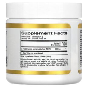 Thực phẩm bổ sung California Gold Nutrition NMN Powder 300 mg 1.05 oz (30 g) 898220021697