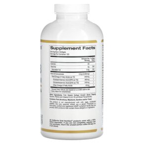 Thực phẩm bổ sung California Gold Nutrition Omega-3 Premium Fish Oil 240 Fish Gelatin Softgels 898220013302