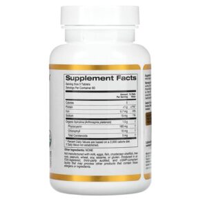 Thực phẩm bổ sung California Gold Nutrition Organic Spirulina 500 mg 240 Tablets 898220013623
