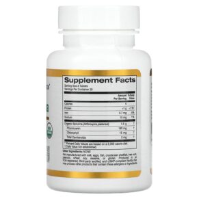 Thực phẩm bổ sung California Gold Nutrition Organic Spirulina 500 mg 60 Tablets 898220011759