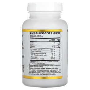 Thực phẩm bổ sung California Gold Nutrition Premium Krill Oil with SUPERBABoost 1.000 mg 60 Fish Softgels 898220018079