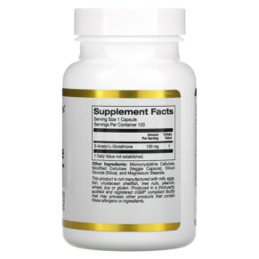 Thực phẩm bổ sung California Gold Nutrition S-Acetyl L-Glutathione 100 mg 120 Veggie Capsules 898220019007