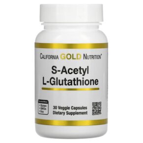 Thực phẩm chức năng California Gold Nutrition S-Acetyl L-Glutathione 100 mg 30 Veggie Capsules 898220018994