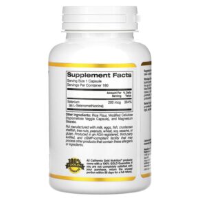 California Gold Nutrition Selenium Yeast-Free 200 mcg 180 Veggie Capsules 3 Thực phẩm bổ sung California Gold Nutrition Selenium Yeast-Free 200 mcg 180 Veggie Capsules 898220013524