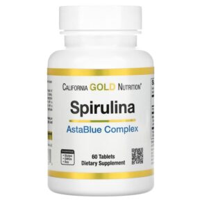 Thực phẩm chức năng California Gold Nutrition Spirulina AstaBlue Complex 60 Tablets 898220018574