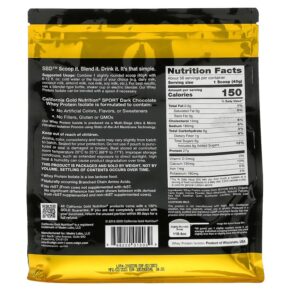 Thực phẩm bổ sung California Gold Nutrition SPORT - Dark Chocolate Whey Protein Isolate 5 lbs (2.27 kg) 898220012039