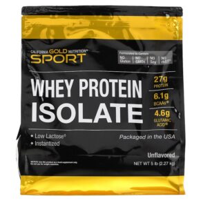 Thực phẩm chức năng California Gold Nutrition SPORT - Whey Protein Isolate Unflavored 5 lb 898220011674