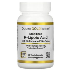 Thực phẩm chức năng California Gold Nutrition Stabilized R-Lipoic Acid 30 Veggie Capsules 898220020065